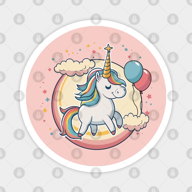 Unicorn Birthday Party Magnet by GAMAS Threads